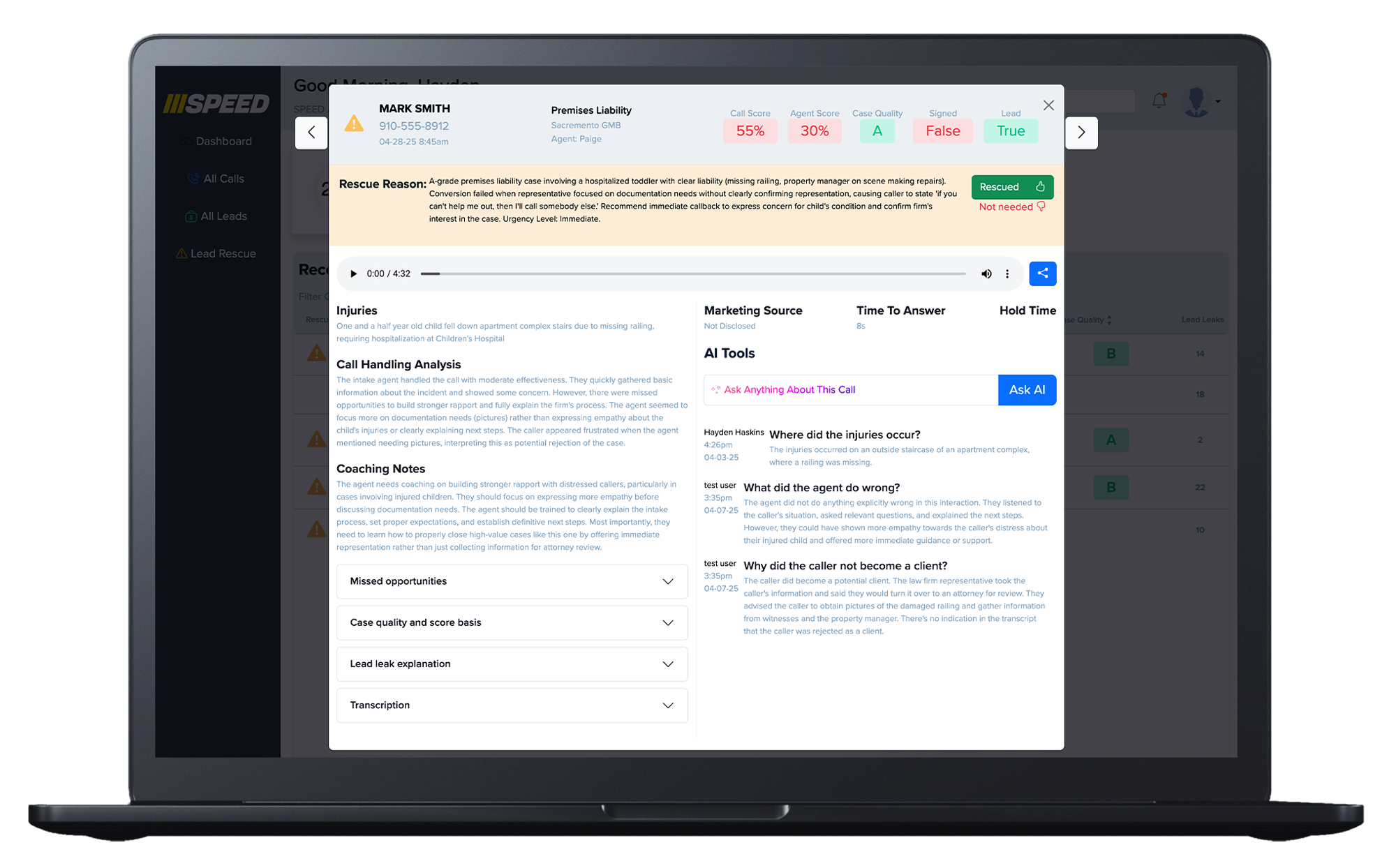 AI-Powered Legal Intake Software SPEED AI